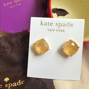 NWT Kate Spade Peach Stud Earrings - 14K Gold Filled